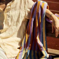 Baggu | Cotton Bath Towel - Hotel Stripes -Home Product Store Earl of East Baggu Beach Towel 22