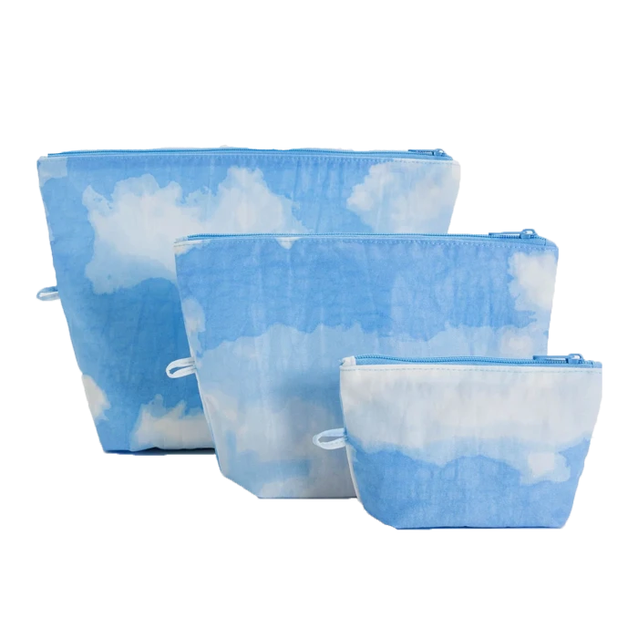 Baggu | Go Pouch Set - Blue Clouds Baggu | Go Pouch Set - Blue Clouds -Home Product Store baggu go pouch set clouds 1