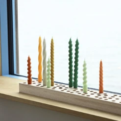 HAY | Mini Swirl Candle-Set Of 10 - Light Green -Home Product Store earl of east candle swiel