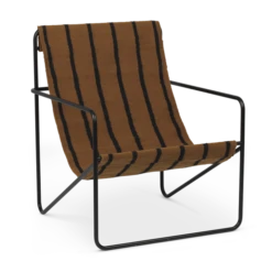 Ferm LIVING | Desert Lounge Chair - Black Frame -Home Product Store earl of east ferm living desert chair black frame stripe