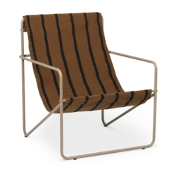 Ferm LIVING | Desert Lounge Chair - Cashmere Frame -Home Product Store earl of east ferm living desert chair cashmere frame stripes