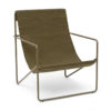 Ferm LIVING | Desert Lounge Chair - Olive Frame With Olive Seat -Home Product Store earl of east ferm living desert chair olive olive