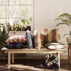 Ferm LIVING | Grand Cushion - Lime/Bright Blue/Choco -Home Product Store earl of east ferm living grand cushion lifestyle 1