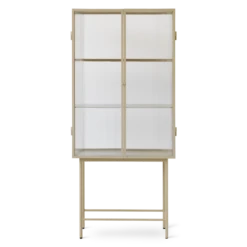 Ferm Living | Haze Vitrine - Reeded Glass - Cashmere
