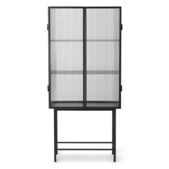 Ferm Living | Haze Vitrine - Reeded Glass - Black