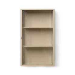 Ferm LIVING | Haze Wall Cabinet - Reeded Glass - Cashmere
