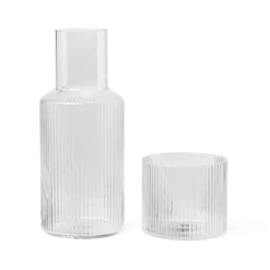 Ferm LIVING | Ripple Carafe Set - Small - Clear