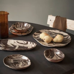 Ferm LIVING | Ryu Platter - Sand/Brown - 34cm -Home Product Store earl of east ryu