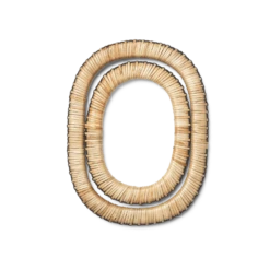 Ferm LIVING | Weave Trivets - Set Of 2 - Natural/Black