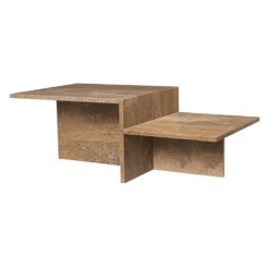 Ferm LIVING | Distinct Coffee Table - Dark Brown Travertine