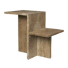 Ferm LIVING | Distinct Side Table - Dark Brown Travertine -Home Product Store ferm living distinct side table dark brown 1