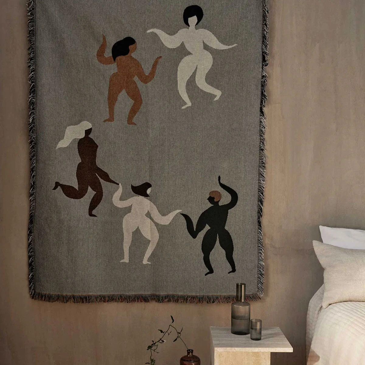 ferm LIVING | Free Tapestry Blanket - Grey Ferm LIVING | Free Tapestry Blanket - Grey -Home Product Store ferm living free tapestry blanket