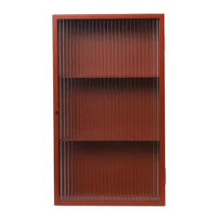 Ferm LIVING | Haze Wall Cabinet - Reeded Glass - Oxide Red