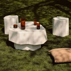 Ferm LIVING | Staffa Stool - Ivory -Home Product Store ferm living staffa stool ivory 2