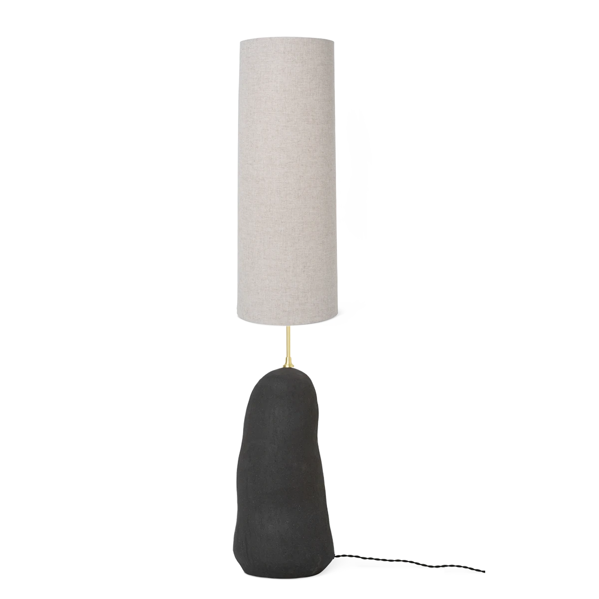 ferm LIVING | Hebe Lamp Base & Shade - Large - Dark Grey Ferm LIVING | Hebe Lamp Base & Shade - Large - Dark Grey -Home Product Store hebe lamp large grey natural shade