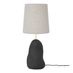 Ferm LIVING | Hebe Lamp Base & Shade - Medium - Dark Grey -Home Product Store hebe lamp medium grey natural shade