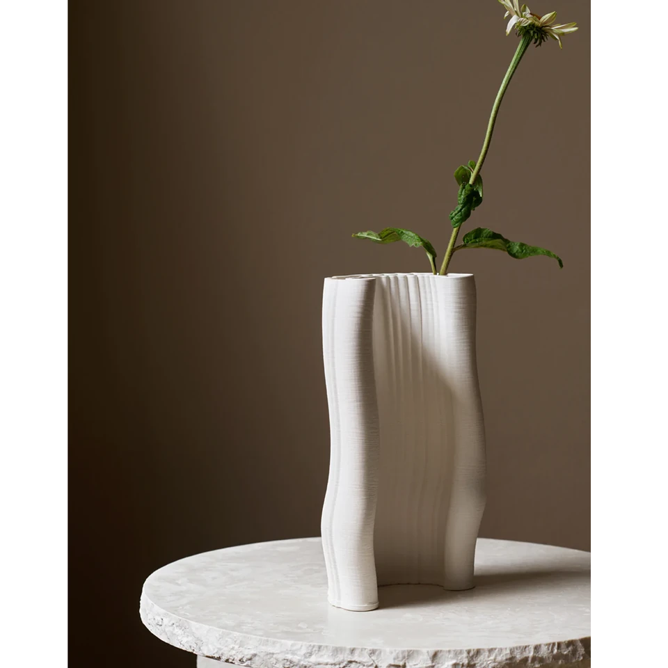 ferm LIVING | Moire Vase - Off White Ferm LIVING | Moire Vase - Off White -Home Product Store moire vase 3