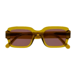 Monokel Eyewear | Apollo Caramel Frame - Pink Solid Lens