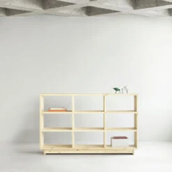 Normann Copenhagen | Plank Bookcase - Pine - Medium -Home Product Store normann bookcase lifestyle 3