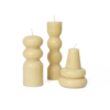 Ferm LIVING | Torno Candles - Set Of 3 - Pale Yellow -Home Product Store torno candles yellow