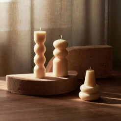 Ferm LIVING | Torno Candles - Set Of 3 - Pale Yellow -Home Product Store torno yellow