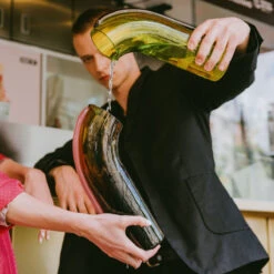 Ursula Futura | NESSIE Carafe - Lime With Brown Stripe 4 Ursula Futura | NESSIE Carafe - Lime With Brown Stripe -Home Product Store ursula futura lime carafe 2